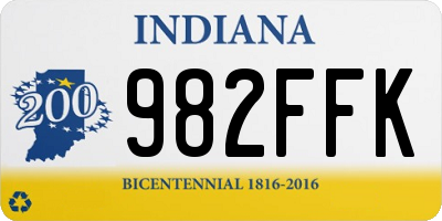 IN license plate 982FFK