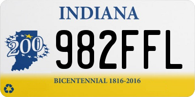 IN license plate 982FFL