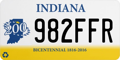 IN license plate 982FFR