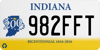 IN license plate 982FFT