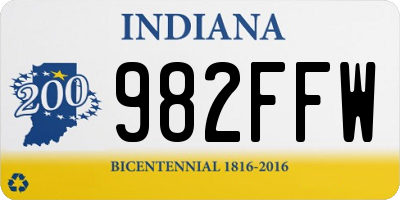 IN license plate 982FFW