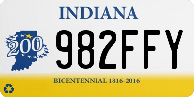 IN license plate 982FFY