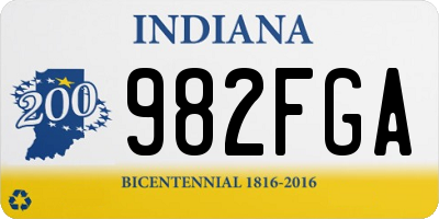 IN license plate 982FGA