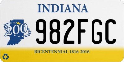 IN license plate 982FGC