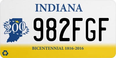 IN license plate 982FGF