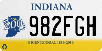 IN license plate 982FGH