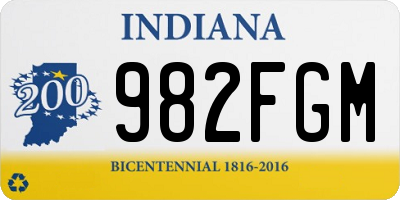 IN license plate 982FGM