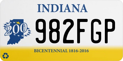 IN license plate 982FGP