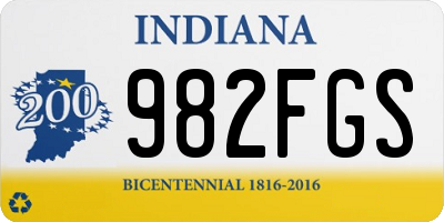 IN license plate 982FGS