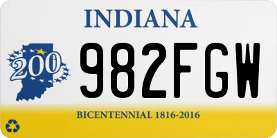 IN license plate 982FGW