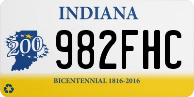 IN license plate 982FHC