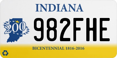 IN license plate 982FHE