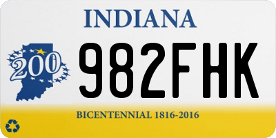 IN license plate 982FHK