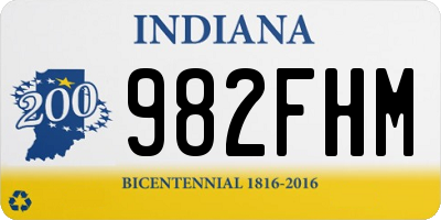 IN license plate 982FHM