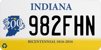 IN license plate 982FHN