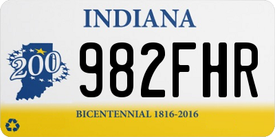 IN license plate 982FHR