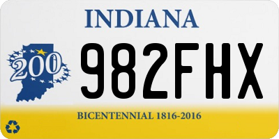 IN license plate 982FHX