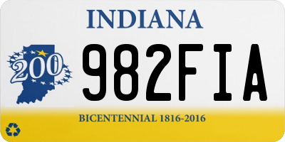 IN license plate 982FIA