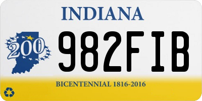 IN license plate 982FIB