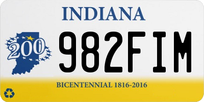 IN license plate 982FIM