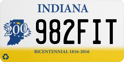 IN license plate 982FIT