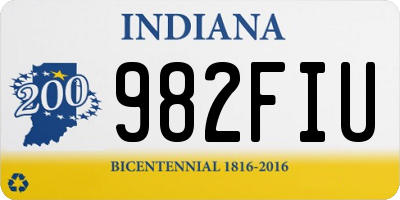 IN license plate 982FIU