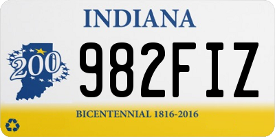 IN license plate 982FIZ