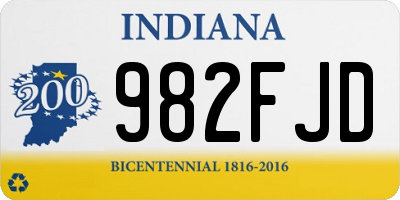 IN license plate 982FJD