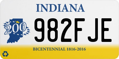 IN license plate 982FJE