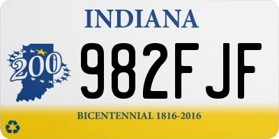 IN license plate 982FJF