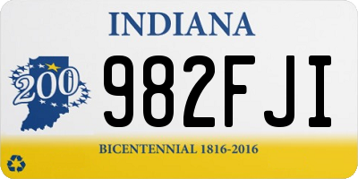 IN license plate 982FJI