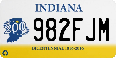 IN license plate 982FJM