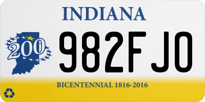 IN license plate 982FJO