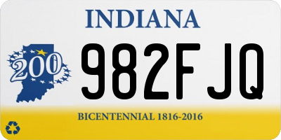 IN license plate 982FJQ