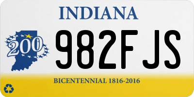 IN license plate 982FJS