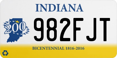 IN license plate 982FJT