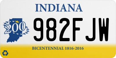 IN license plate 982FJW