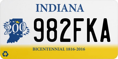 IN license plate 982FKA