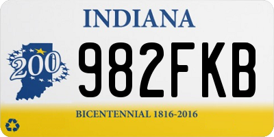 IN license plate 982FKB