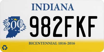 IN license plate 982FKF