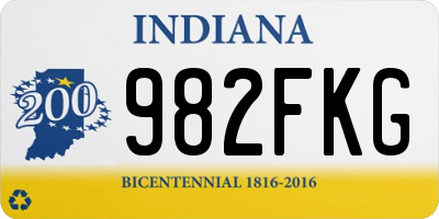 IN license plate 982FKG