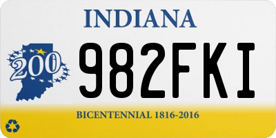 IN license plate 982FKI