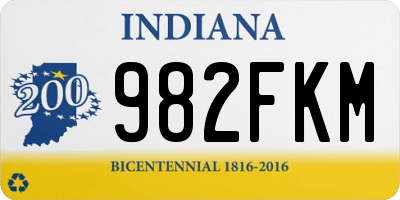 IN license plate 982FKM