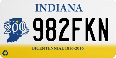 IN license plate 982FKN