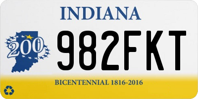 IN license plate 982FKT