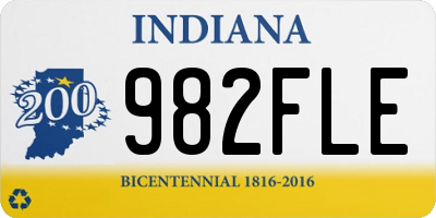 IN license plate 982FLE