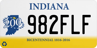 IN license plate 982FLF