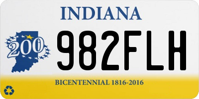 IN license plate 982FLH