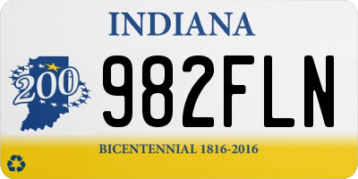 IN license plate 982FLN