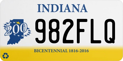 IN license plate 982FLQ
